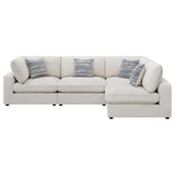 Serene 4-piece Upholstered Modular Sectional Sofa Beige | Beige | 551321-SETA