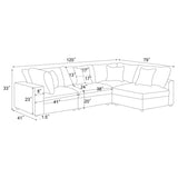 Serene 4-piece Upholstered Modular Sectional Sofa Beige | Beige | 551321-SETA