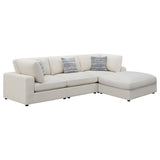 Serene 4-piece Upholstered Modular Sectional Sofa Beige | Beige | 551321-SETB
