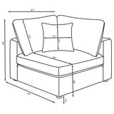 Serene 5-piece Upholstered Modular Sectional Sofa Beige | Beige | 551321-SETC