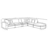 Serene 6-piece Upholstered Modular Sectional Sofa Beige | Beige | 551321-SET