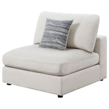 Serene Upholstered Armless Chair Beige | Full | Beige | 551321