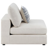 Serene Upholstered Armless Chair Beige | Full | Beige | 551321