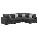 Serene 4-piece Upholstered Modular Sectional Sofa Charcoal | Grey | Charcoal | 551324-SETA