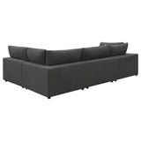 Serene 4-piece Upholstered Modular Sectional Sofa Charcoal | Grey | Charcoal | 551324-SETA