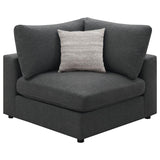 Serene 4-piece Upholstered Modular Sectional Sofa Charcoal | Grey | Charcoal | 551324-SETA