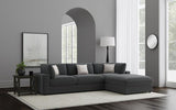Serene 4-piece Upholstered Modular Sectional Sofa Charcoal | Grey | Charcoal | 551324-SETB