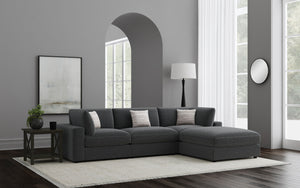 Serene 4-piece Upholstered Modular Sectional Sofa Charcoal