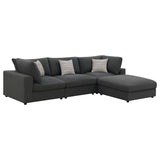 Serene 4-piece Upholstered Modular Sectional Sofa Charcoal | Grey | Charcoal | 551324-SETB