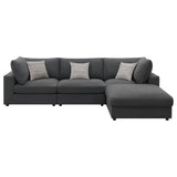 Serene 4-piece Upholstered Modular Sectional Sofa Charcoal | Grey | Charcoal | 551324-SETB