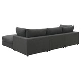 Serene 4-piece Upholstered Modular Sectional Sofa Charcoal | Grey | Charcoal | 551324-SETB
