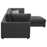 Serene 4-piece Upholstered Modular Sectional Sofa Charcoal | Grey | Charcoal | 551324-SETB