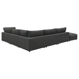 Serene 6-piece Upholstered Modular Sectional Sofa Charcoal | Grey | Charcoal | 551324-SET