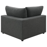 Serene 6-piece Upholstered Modular Sectional Sofa Charcoal | Grey | Charcoal | 551324-SET