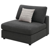Serene Upholstered Armless Chair Charcoal | Full | Grey | Charcoal | 551324