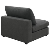 Serene Upholstered Armless Chair Charcoal | Full | Grey | Charcoal | 551324