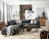 Serene Upholstered Armless Chair Charcoal | Full | Grey | Charcoal | 551324