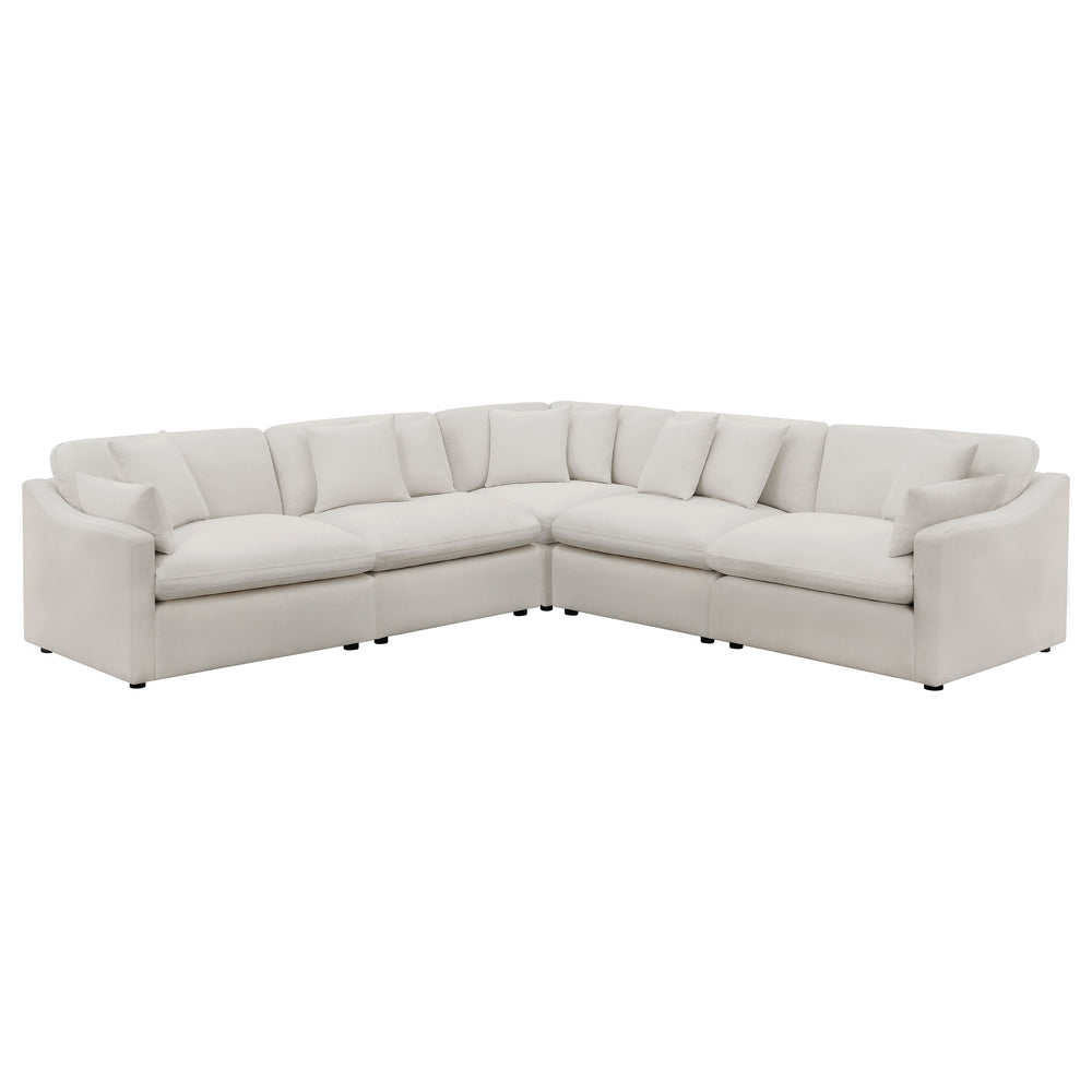 Hobson 5-piece Upholstered Modular Sectional Sofa Ivory