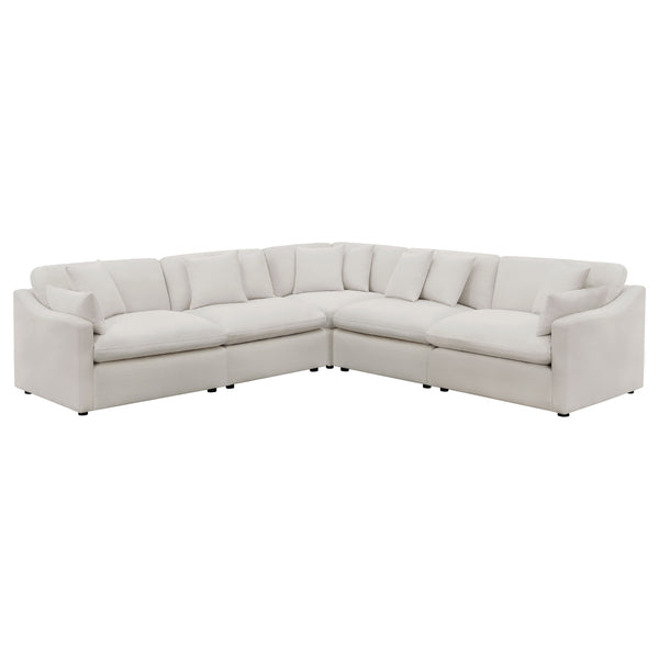 Hobson 5-piece Upholstered Modular Sectional Sofa Ivory