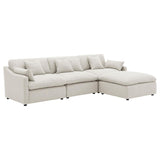 Hobson 4-piece Upholstered Modular Sectional Sofa Ivory | Ivory | 551451-SETB