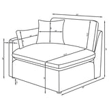 Hobson 4-piece Upholstered Modular Sectional Sofa Ivory | Ivory | 551451-SETB