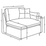 Hobson 4-piece Upholstered Modular Sectional Sofa Ivory | Ivory | 551451-SETB