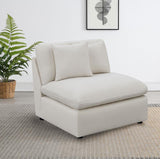 Hobson Upholstered Armless Chair Ivory | King | Ivory | 551451