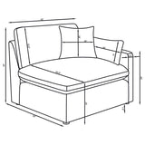 Hobson Upholstered RAF Chair Ivory | Full | Ivory | 551454RAF