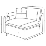 Hobson 5-piece Upholstered Modular Sectional Sofa Charcoal | Grey | Charcoal | 551455-SETA