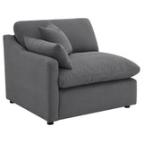 Hobson 4-piece Upholstered Modular Sectional Sofa Charcoal | Grey | Charcoal | 551455-SETB