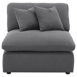 Hobson Upholstered Armless Chair Charcoal | King | Grey | Charcoal | 551455
