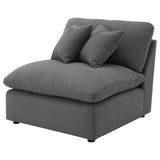 Hobson Upholstered Armless Chair Charcoal | King | Grey | Charcoal | 551455