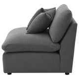 Hobson Upholstered Armless Chair Charcoal | King | Grey | Charcoal | 551455