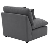 Hobson Upholstered Armless Chair Charcoal | King | Grey | Charcoal | 551455