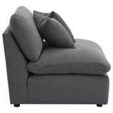 Hobson Upholstered Armless Chair Charcoal | King | Grey | Charcoal | 551455