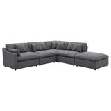 Hobson Upholstered Armless Chair Charcoal | King | Grey | Charcoal | 551455