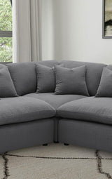 Hobson Upholstered Corner Charcoal | King | Grey | Charcoal | 551456