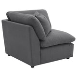 Hobson Upholstered Corner Charcoal | King | Grey | Charcoal | 551456