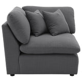 Hobson Upholstered Corner Charcoal | King | Grey | Charcoal | 551456