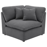 Hobson Upholstered Corner Charcoal | King | Grey | Charcoal | 551456