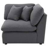 Hobson Upholstered Corner Charcoal | King | Grey | Charcoal | 551456