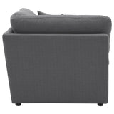 Hobson Upholstered Corner Charcoal | King | Grey | Charcoal | 551456