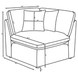 Hobson Upholstered Corner Charcoal | King | Grey | Charcoal | 551456