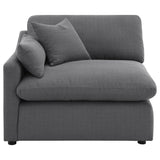 Hobson Upholstered LAF Chair Charcoal