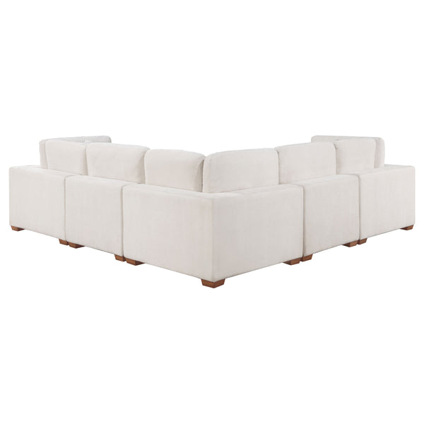 Lakeview 6-piece Upholstered Modular Sectional Sofa Ivory