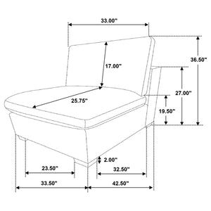 Lakeview 6-piece Upholstered Modular Sectional Sofa Ivory