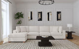 Lakeview 5-piece Upholstered Modular Sectional Sofa Ivory | Full | Ivory | 551461-SETB