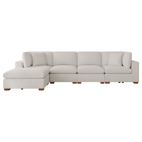 Lakeview 5-piece Upholstered Modular Sectional Sofa Ivory