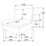 Lakeview 5-piece Upholstered Modular Sectional Sofa Ivory | Full | Ivory | 551461-SETB