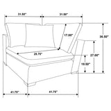 Lakeview 5-piece Upholstered Modular Sectional Sofa Ivory | Full | Ivory | 551461-SETB
